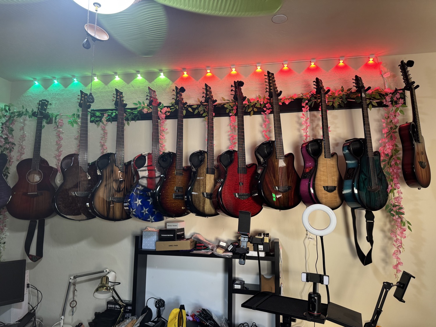 The Song Lab guitar wall